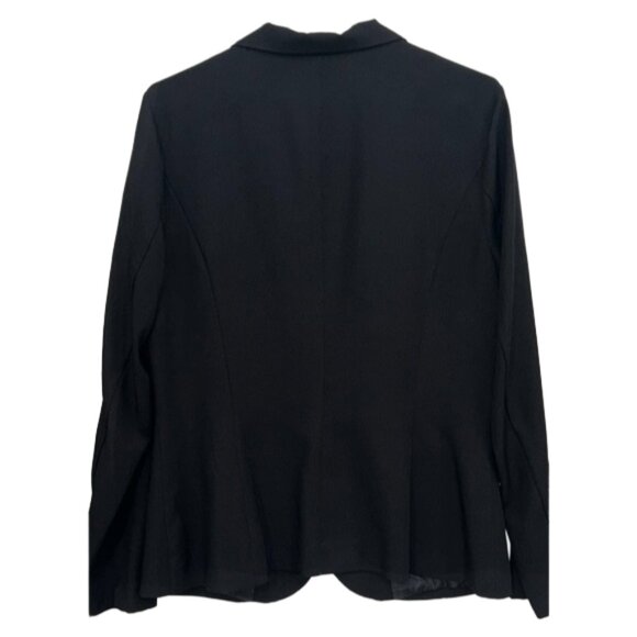 Guess Black Blazer L – Classic Workwear Jacket Gold Button Formal Office Chic - Picture 5 of 12